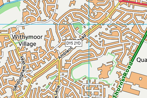 DY5 2YD map - OS VectorMap District (Ordnance Survey)