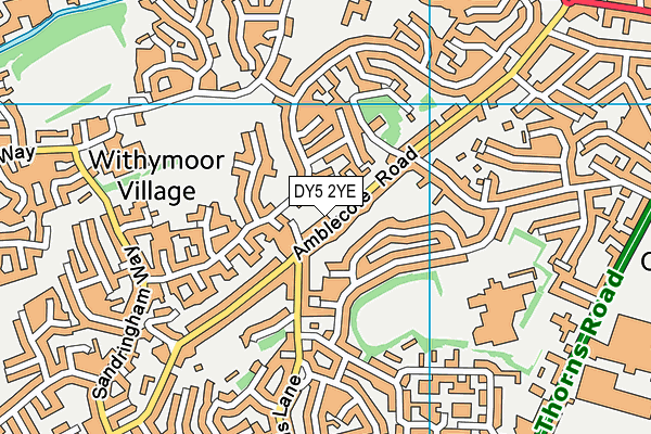 DY5 2YE map - OS VectorMap District (Ordnance Survey)