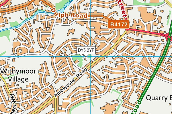 DY5 2YF map - OS VectorMap District (Ordnance Survey)