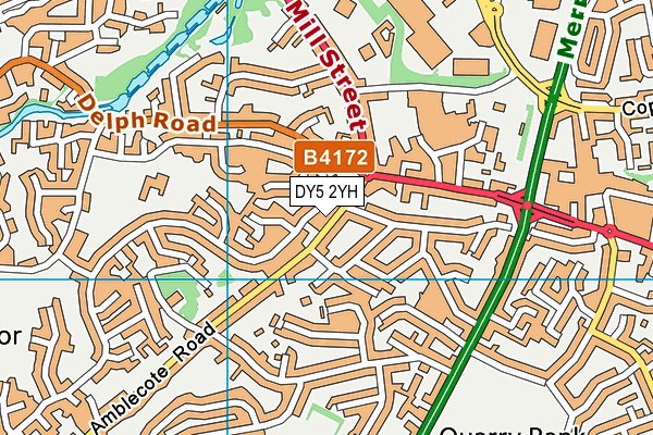DY5 2YH map - OS VectorMap District (Ordnance Survey)