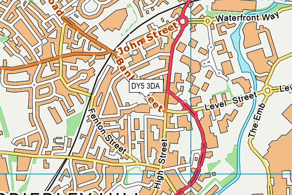 DY5 3DA map - OS VectorMap District (Ordnance Survey)