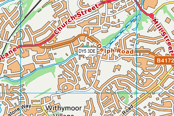 DY5 3DE map - OS VectorMap District (Ordnance Survey)
