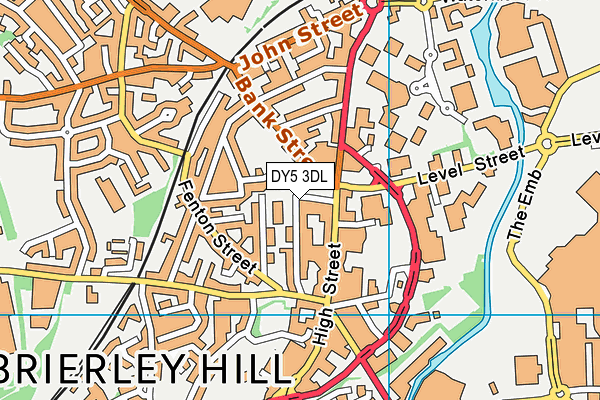 DY5 3DL map - OS VectorMap District (Ordnance Survey)