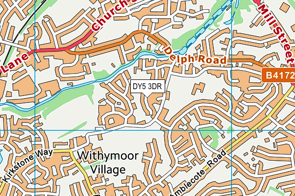 DY5 3DR map - OS VectorMap District (Ordnance Survey)