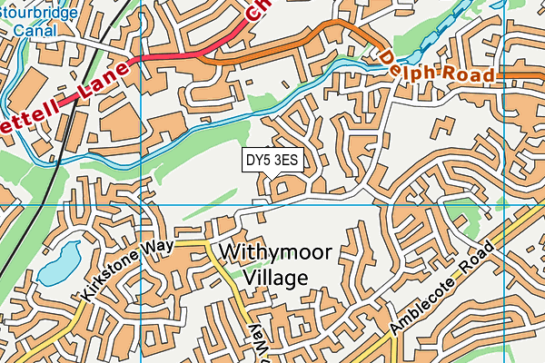 DY5 3ES map - OS VectorMap District (Ordnance Survey)