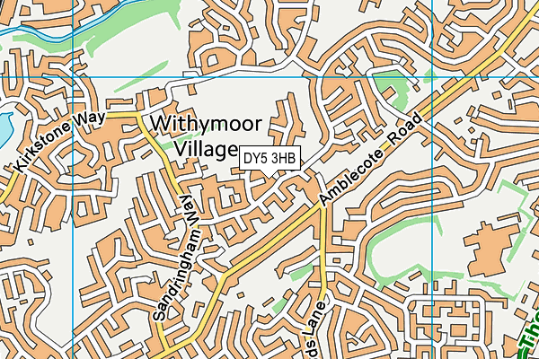 DY5 3HB map - OS VectorMap District (Ordnance Survey)