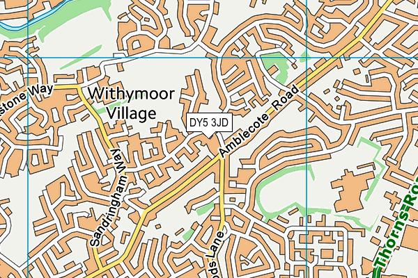 DY5 3JD map - OS VectorMap District (Ordnance Survey)