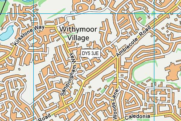 DY5 3JE map - OS VectorMap District (Ordnance Survey)