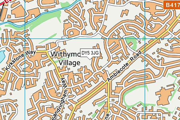 DY5 3JG map - OS VectorMap District (Ordnance Survey)