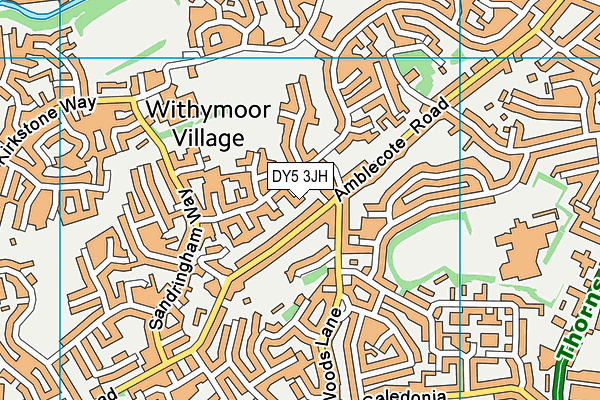 DY5 3JH map - OS VectorMap District (Ordnance Survey)