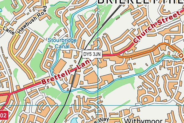 DY5 3JN map - OS VectorMap District (Ordnance Survey)