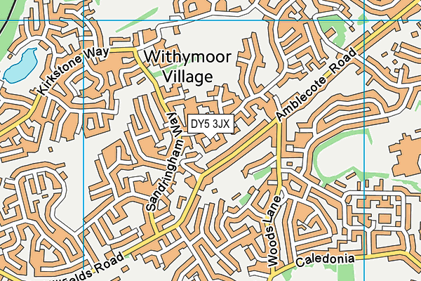 DY5 3JX map - OS VectorMap District (Ordnance Survey)