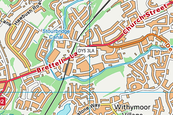 DY5 3LA map - OS VectorMap District (Ordnance Survey)