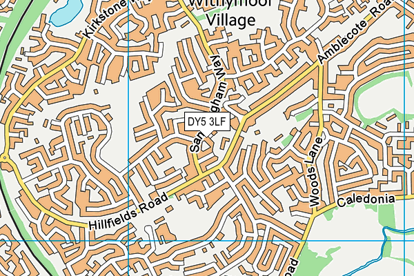 DY5 3LF map - OS VectorMap District (Ordnance Survey)