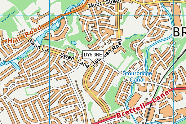 DY5 3NE map - OS VectorMap District (Ordnance Survey)