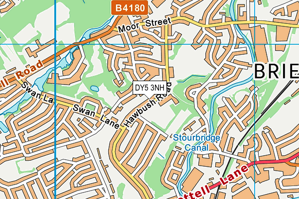 Hawbush Primary School map (DY5 3NH) - OS VectorMap District (Ordnance Survey)