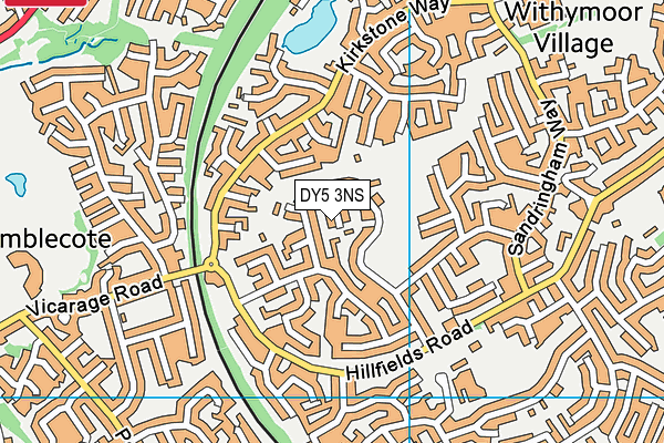 DY5 3NS map - OS VectorMap District (Ordnance Survey)