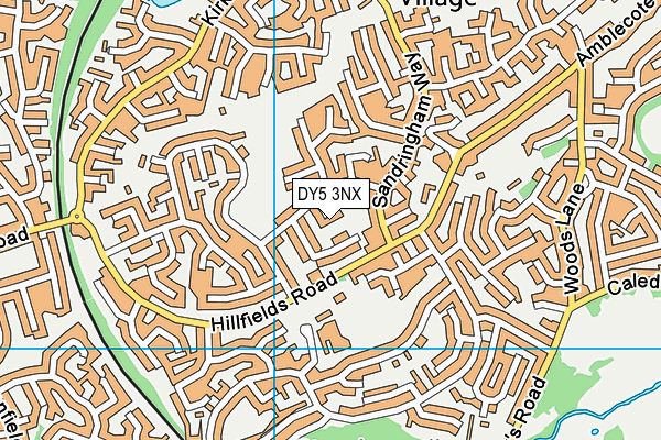 DY5 3NX map - OS VectorMap District (Ordnance Survey)