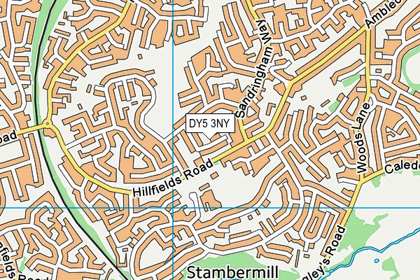 DY5 3NY map - OS VectorMap District (Ordnance Survey)
