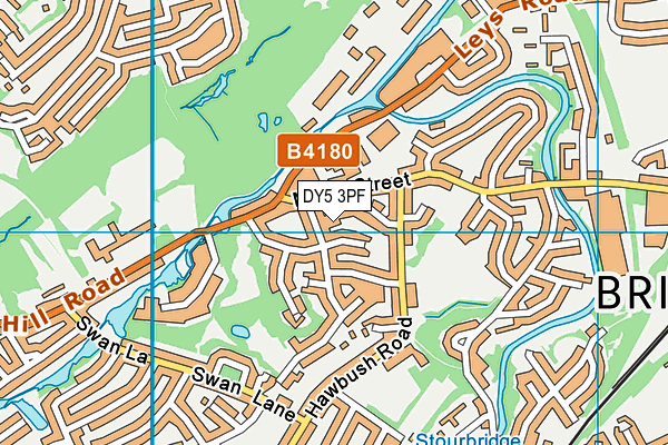 DY5 3PF map - OS VectorMap District (Ordnance Survey)