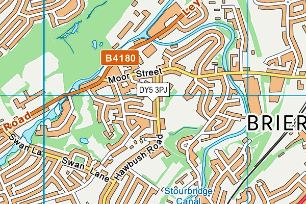 DY5 3PJ map - OS VectorMap District (Ordnance Survey)