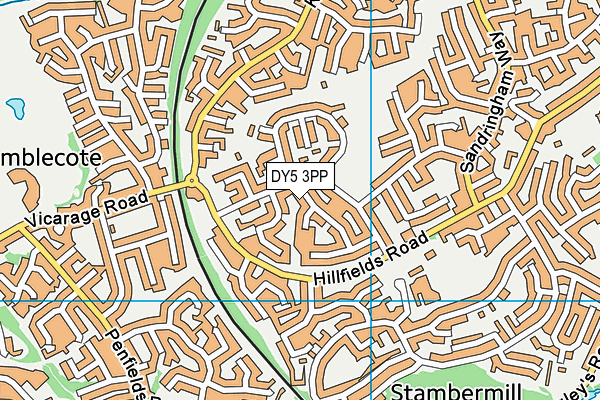 DY5 3PP map - OS VectorMap District (Ordnance Survey)