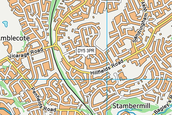 DY5 3PR map - OS VectorMap District (Ordnance Survey)