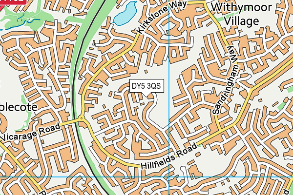 DY5 3QS map - OS VectorMap District (Ordnance Survey)