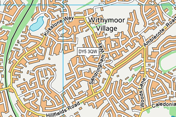 DY5 3QW map - OS VectorMap District (Ordnance Survey)