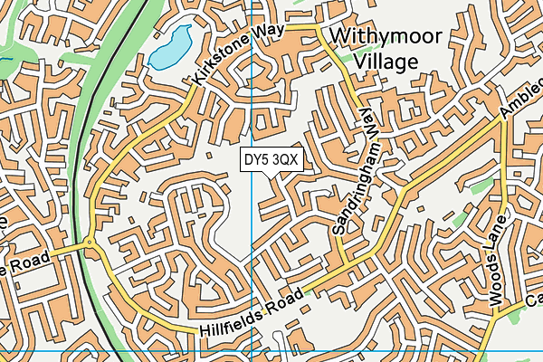 DY5 3QX map - OS VectorMap District (Ordnance Survey)