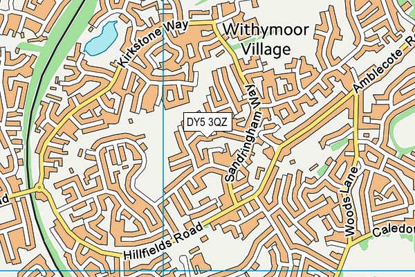 DY5 3QZ map - OS VectorMap District (Ordnance Survey)