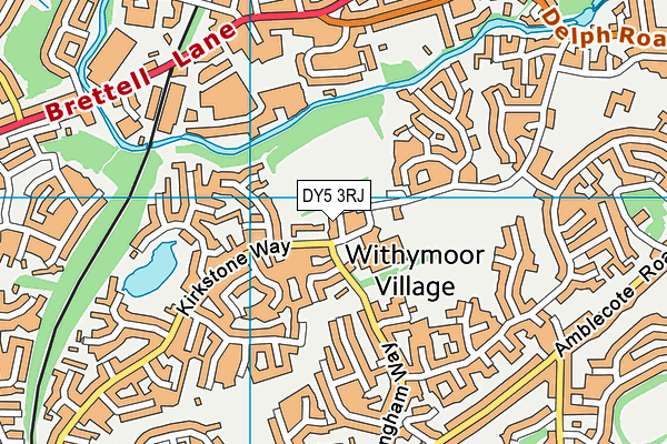 Withymoor Playing Fields map (DY5 3RJ) - OS VectorMap District (Ordnance Survey)