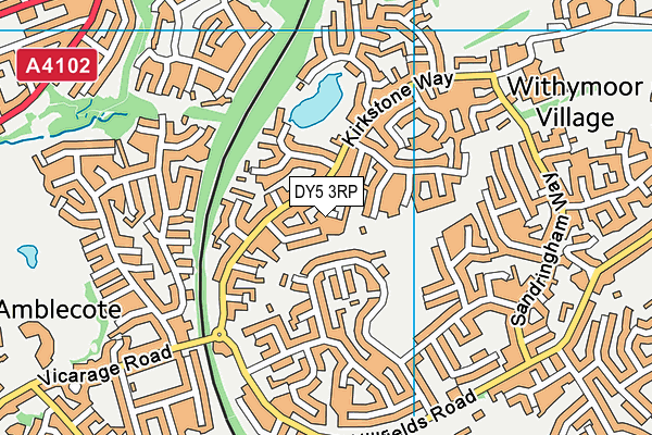 DY5 3RP map - OS VectorMap District (Ordnance Survey)