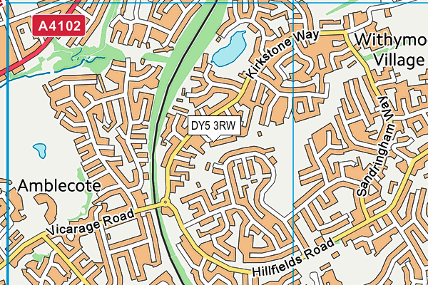 DY5 3RW map - OS VectorMap District (Ordnance Survey)