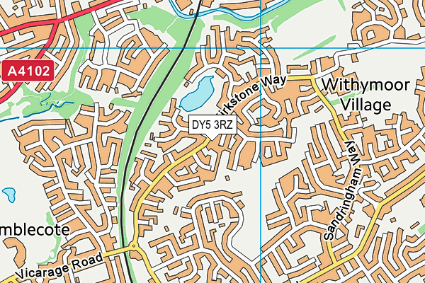 DY5 3RZ map - OS VectorMap District (Ordnance Survey)