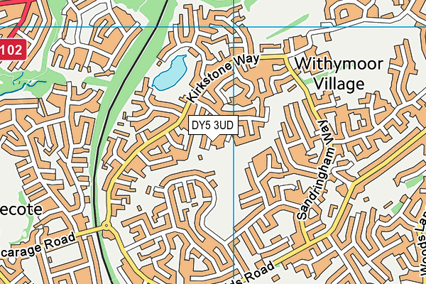 DY5 3UD map - OS VectorMap District (Ordnance Survey)