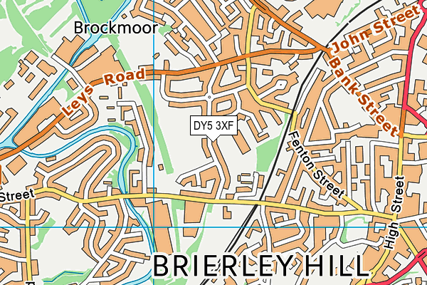 Wordsley Wasps (Brockmoor Site) map (DY5 3XF) - OS VectorMap District (Ordnance Survey)
