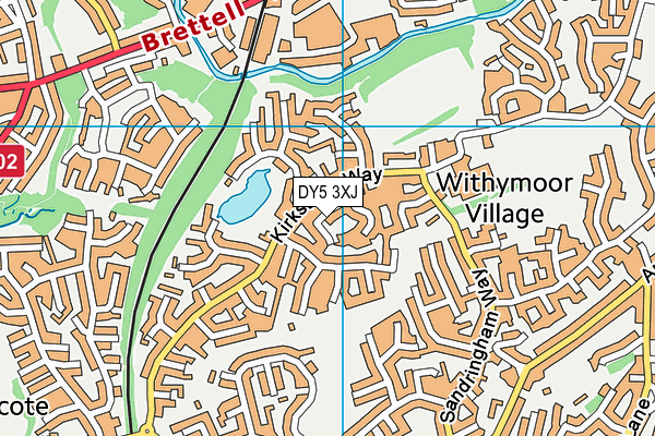 DY5 3XJ map - OS VectorMap District (Ordnance Survey)