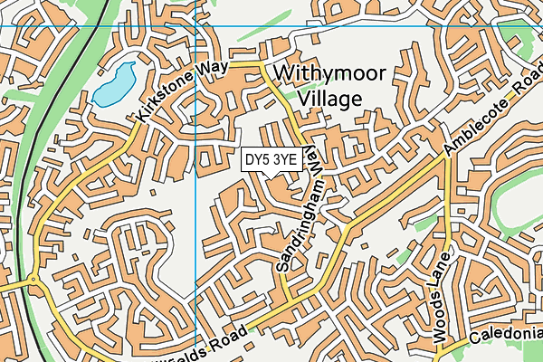 DY5 3YE map - OS VectorMap District (Ordnance Survey)