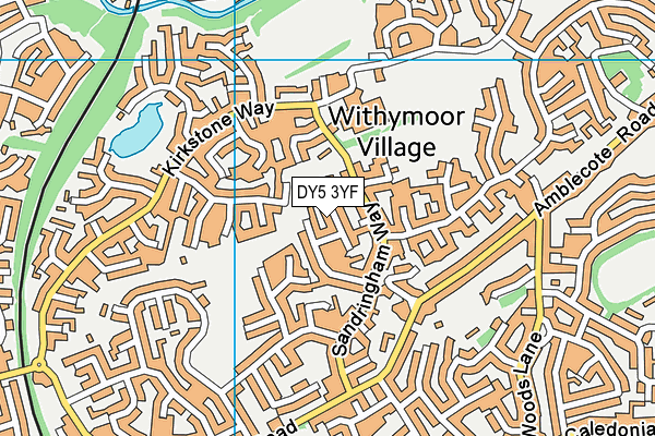 DY5 3YF map - OS VectorMap District (Ordnance Survey)