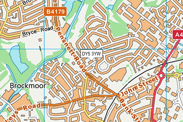 DY5 3YW map - OS VectorMap District (Ordnance Survey)