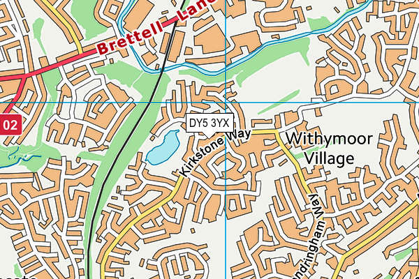 DY5 3YX map - OS VectorMap District (Ordnance Survey)