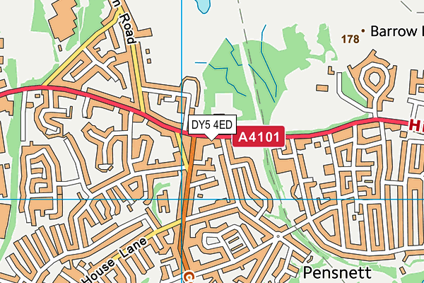 DY5 4ED map - OS VectorMap District (Ordnance Survey)