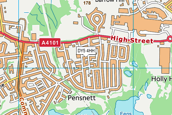 DY5 4HH map - OS VectorMap District (Ordnance Survey)