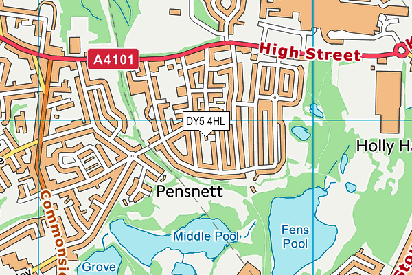 DY5 4HL map - OS VectorMap District (Ordnance Survey)