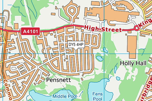 DY5 4HP map - OS VectorMap District (Ordnance Survey)