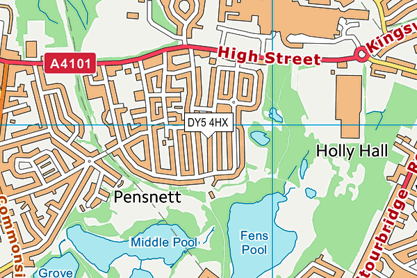 DY5 4HX map - OS VectorMap District (Ordnance Survey)