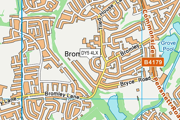 DY5 4LX map - OS VectorMap District (Ordnance Survey)