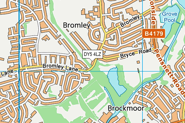 DY5 4LZ map - OS VectorMap District (Ordnance Survey)
