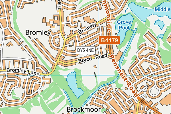 DY5 4NE map - OS VectorMap District (Ordnance Survey)